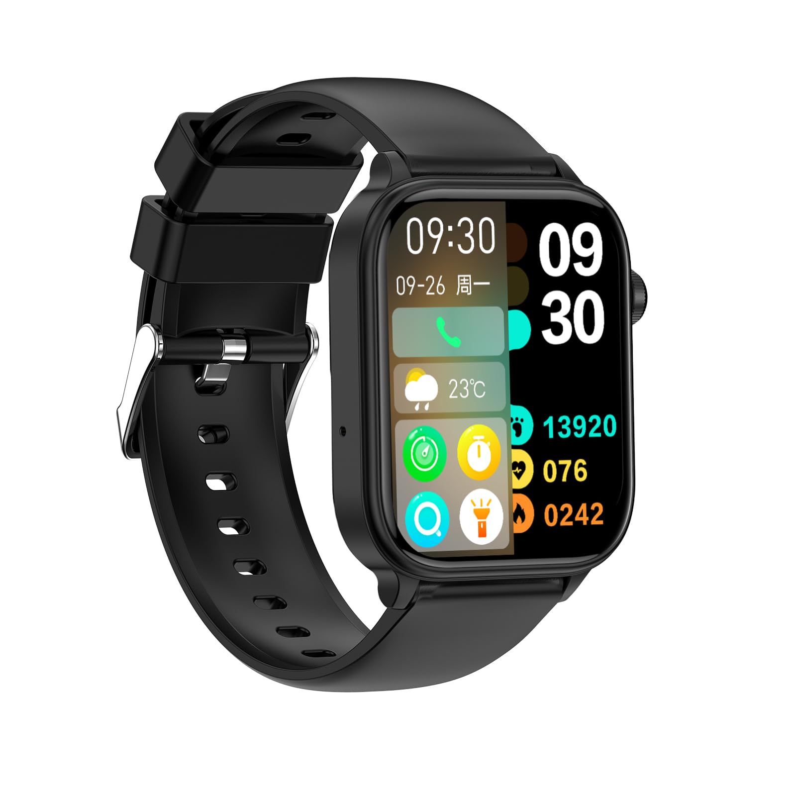 Marsyu 2025 Nuovo Smartwatch Uomo Donna con,1,96" HD DisplayOrologio Fitness con Funzione Chiamata Bluetooth, Pulsante SOS, IP68 per iOS Android