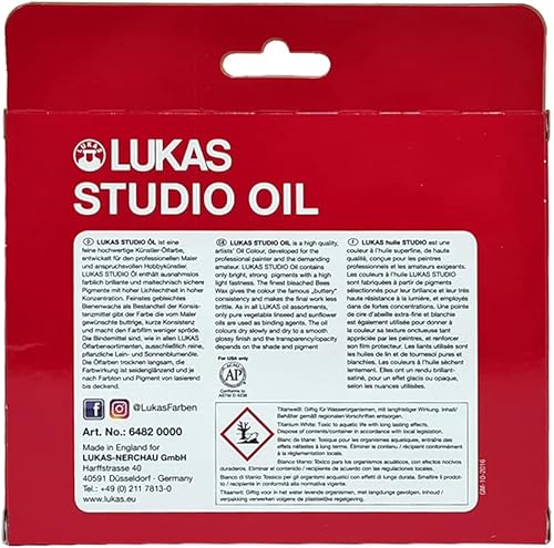 Miniatura 3 de Lukas Studio Artist - Pintura al óleo de alto pigmento hecha con aglutinante natural para artistas, pintura y mucho más. Colores surtidos - 0.7 fl oz
