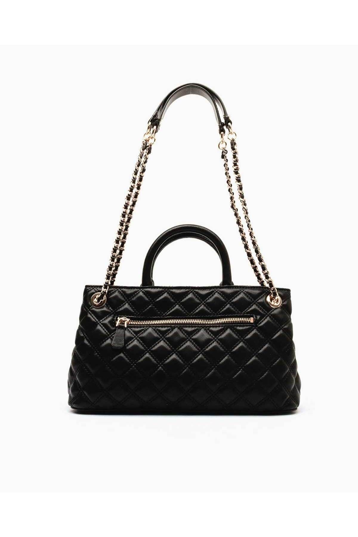 GUESS HWQG8748090BLA GIULLY GFRIEND SHLDR SATCHEL Women BLACK Size One Size
