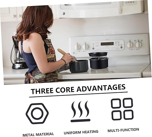 Miniatura 3 de Ciieeo 9 Pcs Baking 3 Piece Set Oven Accessories Air Fittings Pizza Cooking Rack Bbq Accessories for Grill Round Cooling Rack Stainless Steel