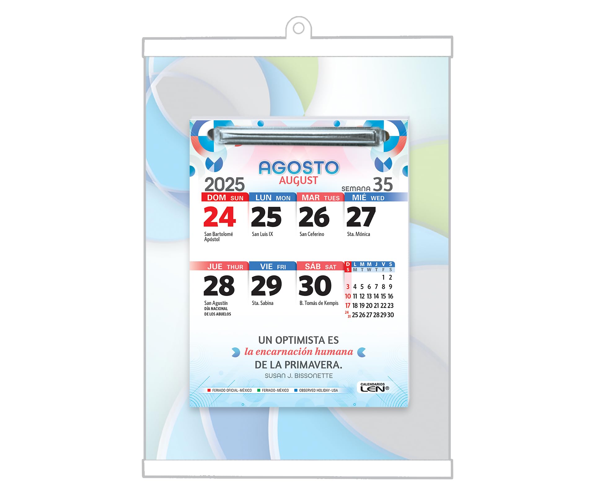 2025 Weekly Wall Calendar