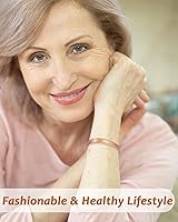 Vista 5 de EnerCoppeX Pulsera magnética de cobre para mujer, 99.99% de cobre puro con 3500 imanes Gauss (A)