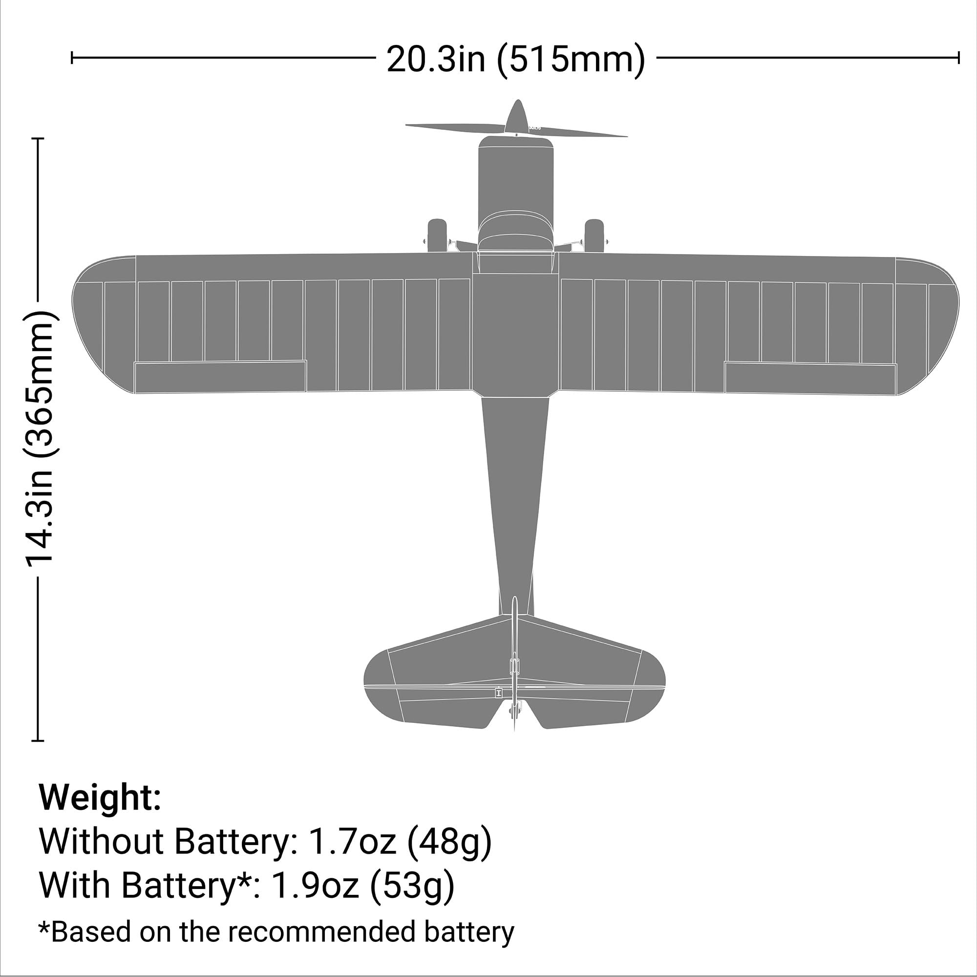 HobbyZone Champ Anniversary Special Edition 515 mm - BNF Basic mit Safe-Technologie - 15 Jahre Champ / 25 Jahre HobbyZone / 40 Jahre Horizon Hobby - EPS‑Microtrainer (ohne Fernsteuerung & Akku)