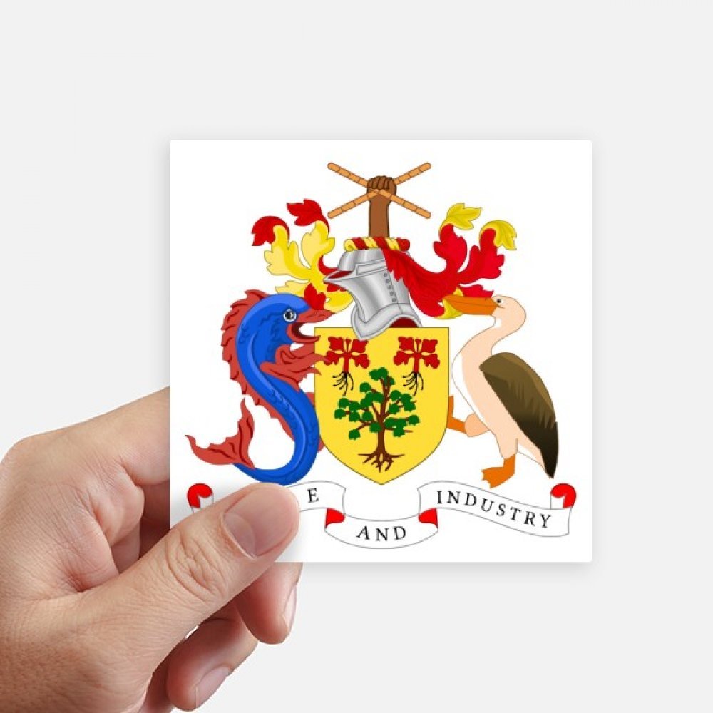 Bridgetown Barbados National Emblem Sticker Square Waterproof Stickers Wallpaper Car Decal