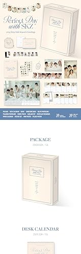 Miniatura 2 de Seguimiento acelerado Stray Kids 2024 Season's Greetings Día perfecto con paquete SKZ+Calendario de escritorio+Diario+Folleto+Tarjeta fotográfica