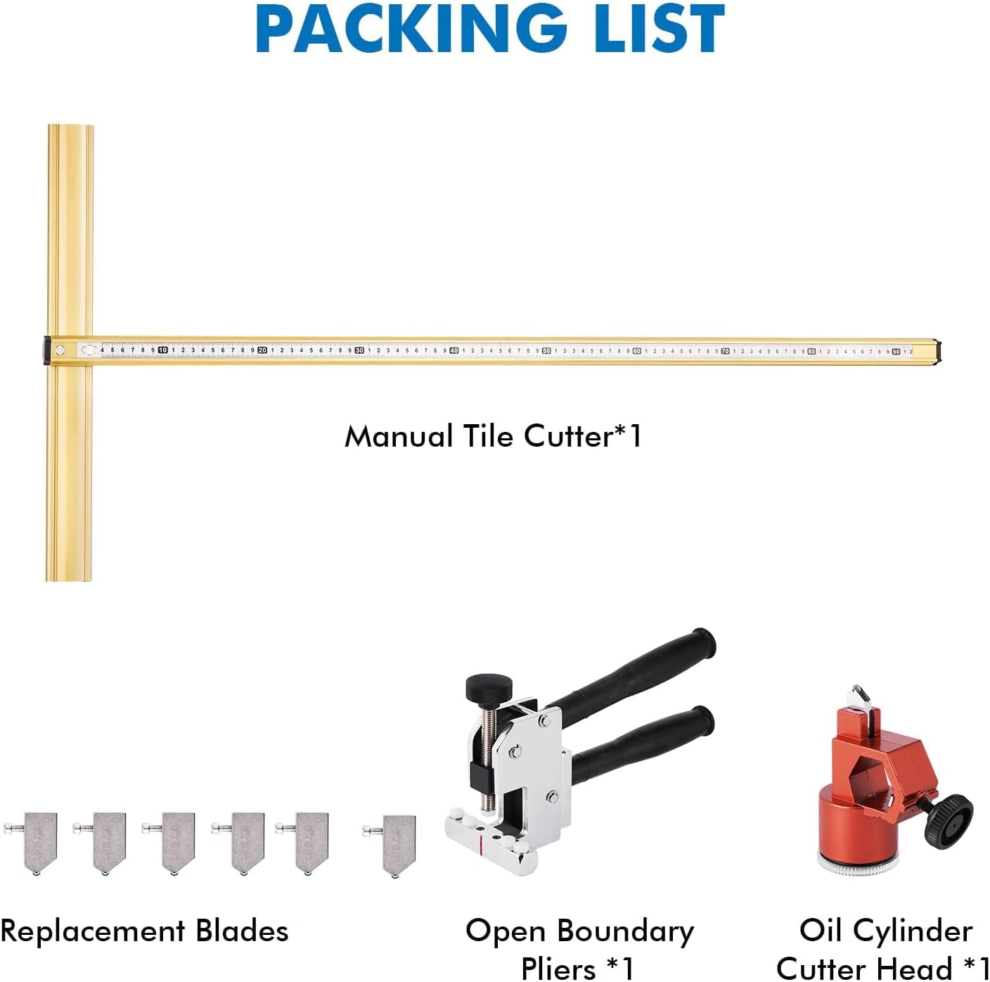 Manual Tile Cutter Professional Porcelain Ceramic Tile Cutter 1.5m Tiles Mirror Floor Glass Cutter with Heavy-Duty Tile Pliers 8Pcs Cutter Heads Large T Tile Cutter Hand Tools Precise