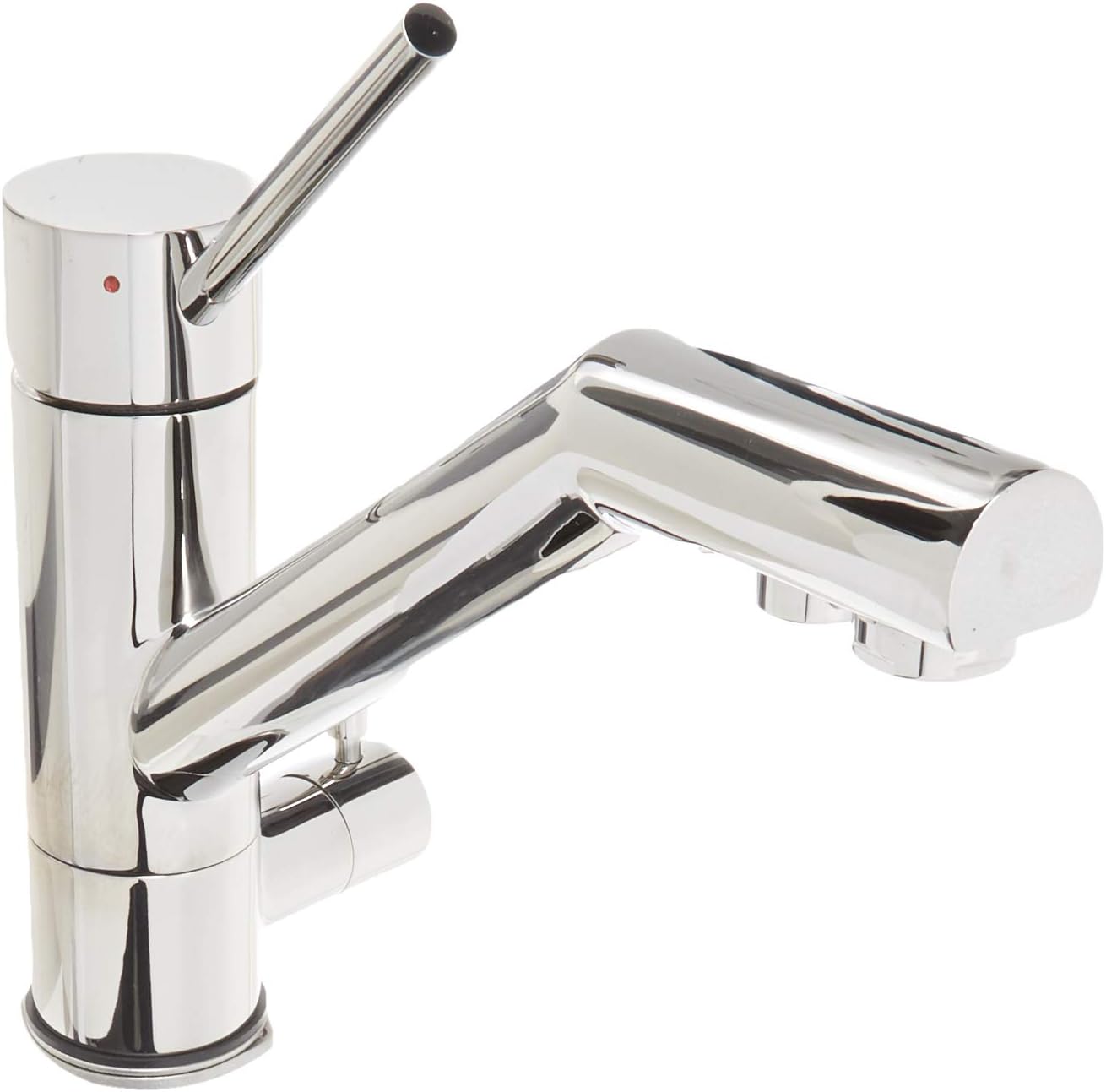 Alfi Brand Solid Polished Stainless Steel Kitchen Faucet with Built in