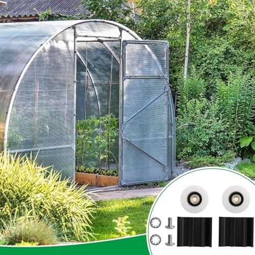 Gewächshaus Türrollen, 22mm Hallen Gewächshaus Tür Rad Ersatzinstallationssätze Duschtür Rollen Glasrollen Ersatzzubehör für die meisten Hallen Gewächshäuser