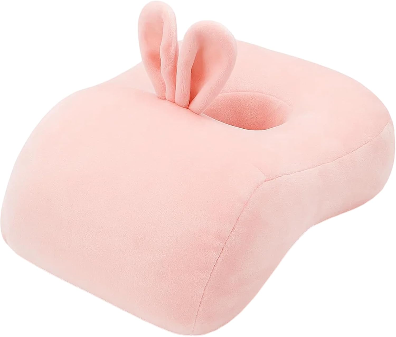 FYKZQWDS Pillow With Arm Hole, Cute Soft Pillow With Hole For Ear Can be Used Sleeping in Classrooms Offices Libraries Airplanes Suitable for Ladies Girls Kids (pink rabbit)