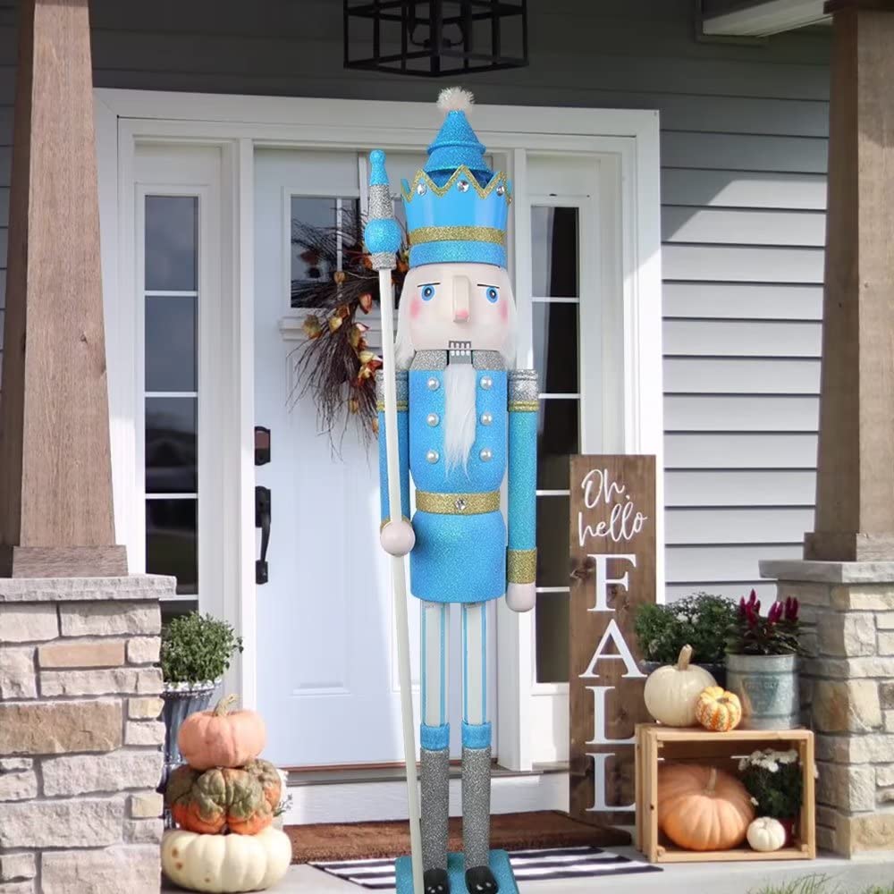 YRK CDL 4 piedi/120 cm/1,2 m di altezza, grande, gigante, in legno di Natale, schiaccianoci e soldato, decorazione per bambola/eventi vetrina, feste di nozze, decorazione per la casa e commerciale