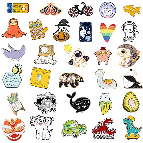 20/40/50 PCS Cute Enamel Backpack Pins, Funny Enamel Pins Bulk Set Cool Button Pins Aesthetic Brooch Lapel Pins Anime for Backpacks, Jackets, Hats, Kids, Girls4