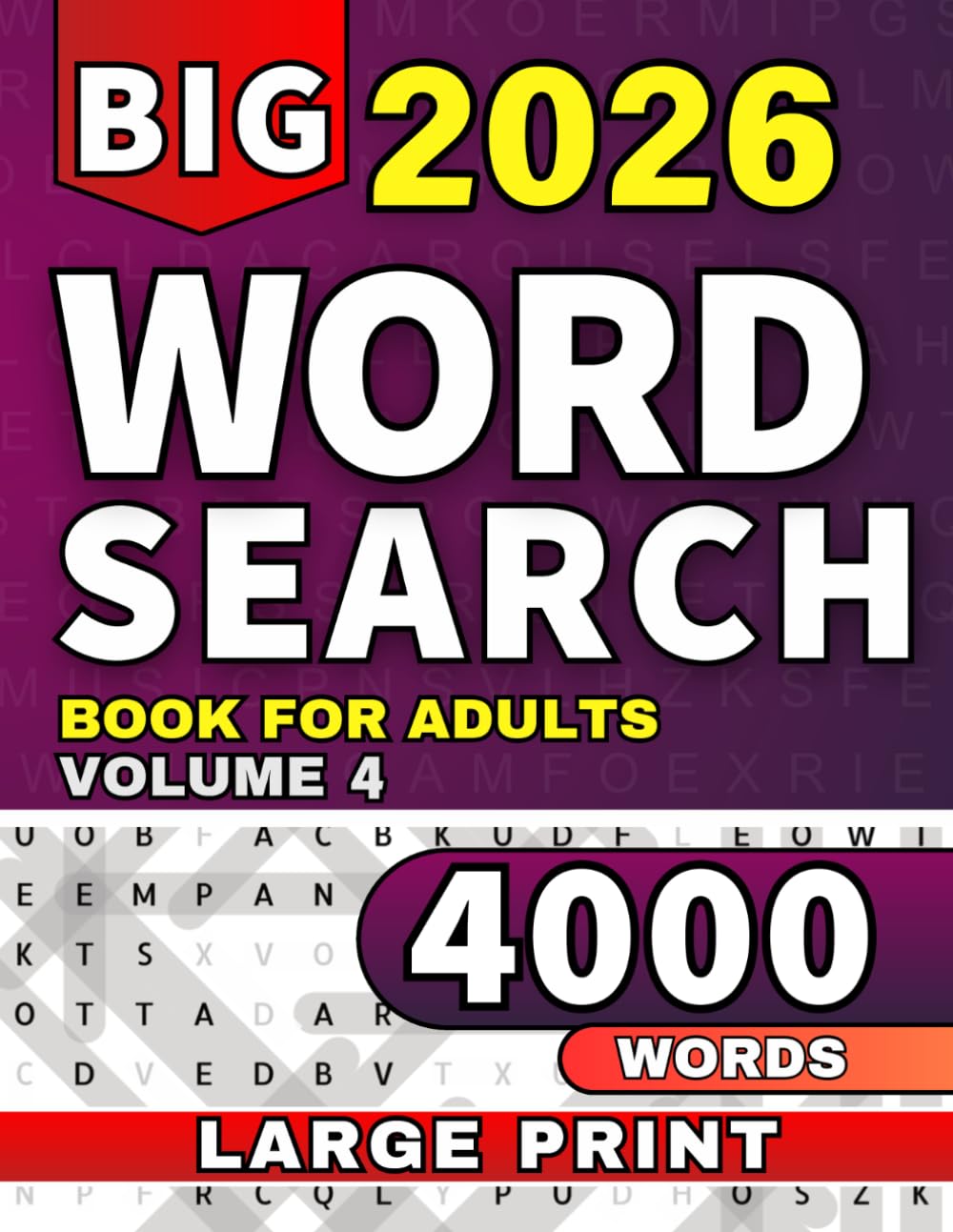 Word Search Puzzle Books for Adults Large Print: Word Find Games for Seniors & Teens with 4000 Words (Ultimate Word Search Collection)