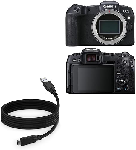 BoxWave Cable compatible con Canon EOS RP - DirectSync - USB 3.0 A a USB 3.1 tipo C, cable USB C de carga y sincronización - 6 pies - Negro