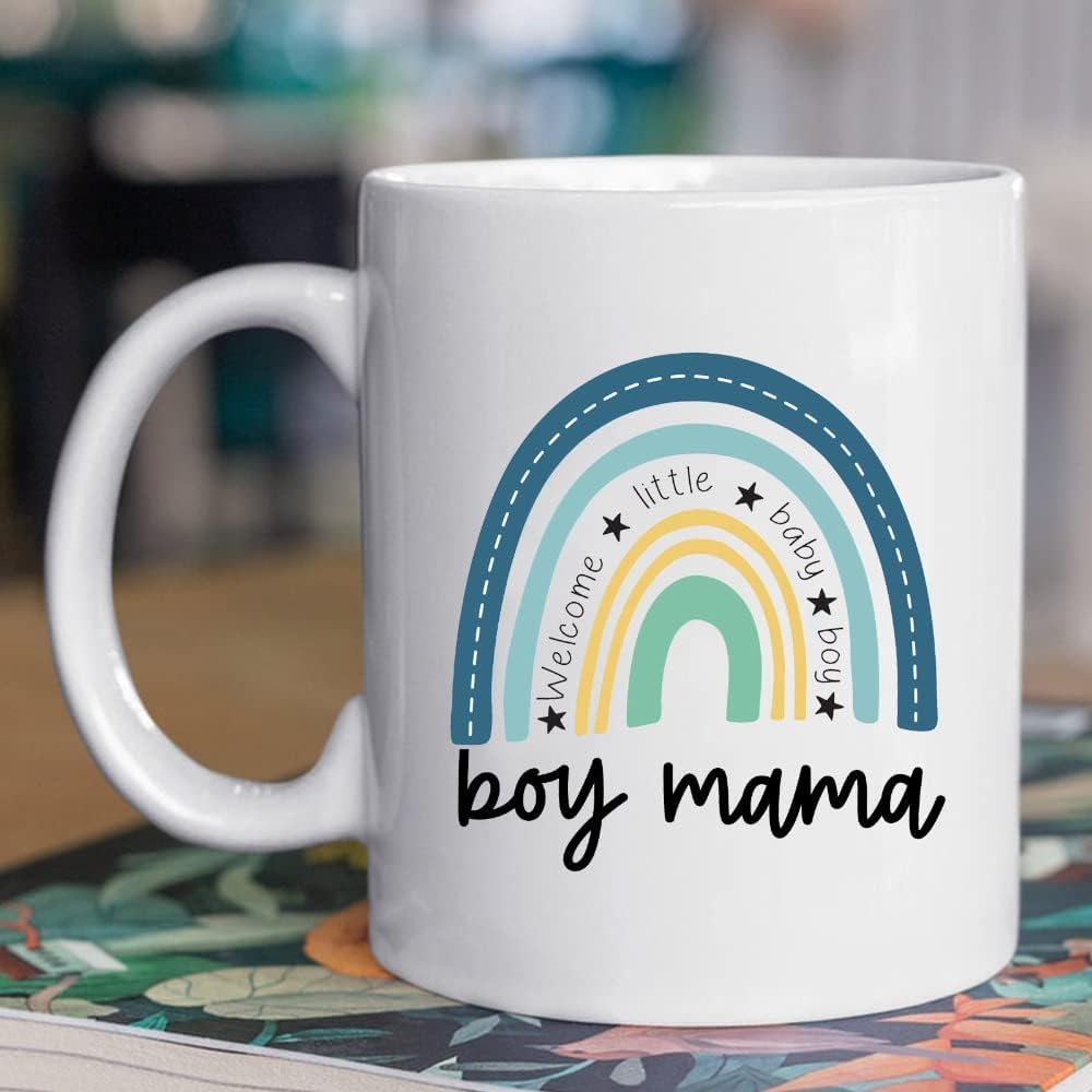 SNV Mama Rainbow Mug, Mothers Day Gift, Mugs for Mom, New Mom Gift Ideas, Mama Coffee Mug, Novelty Cup Great Gift Idea Coffee Mug White