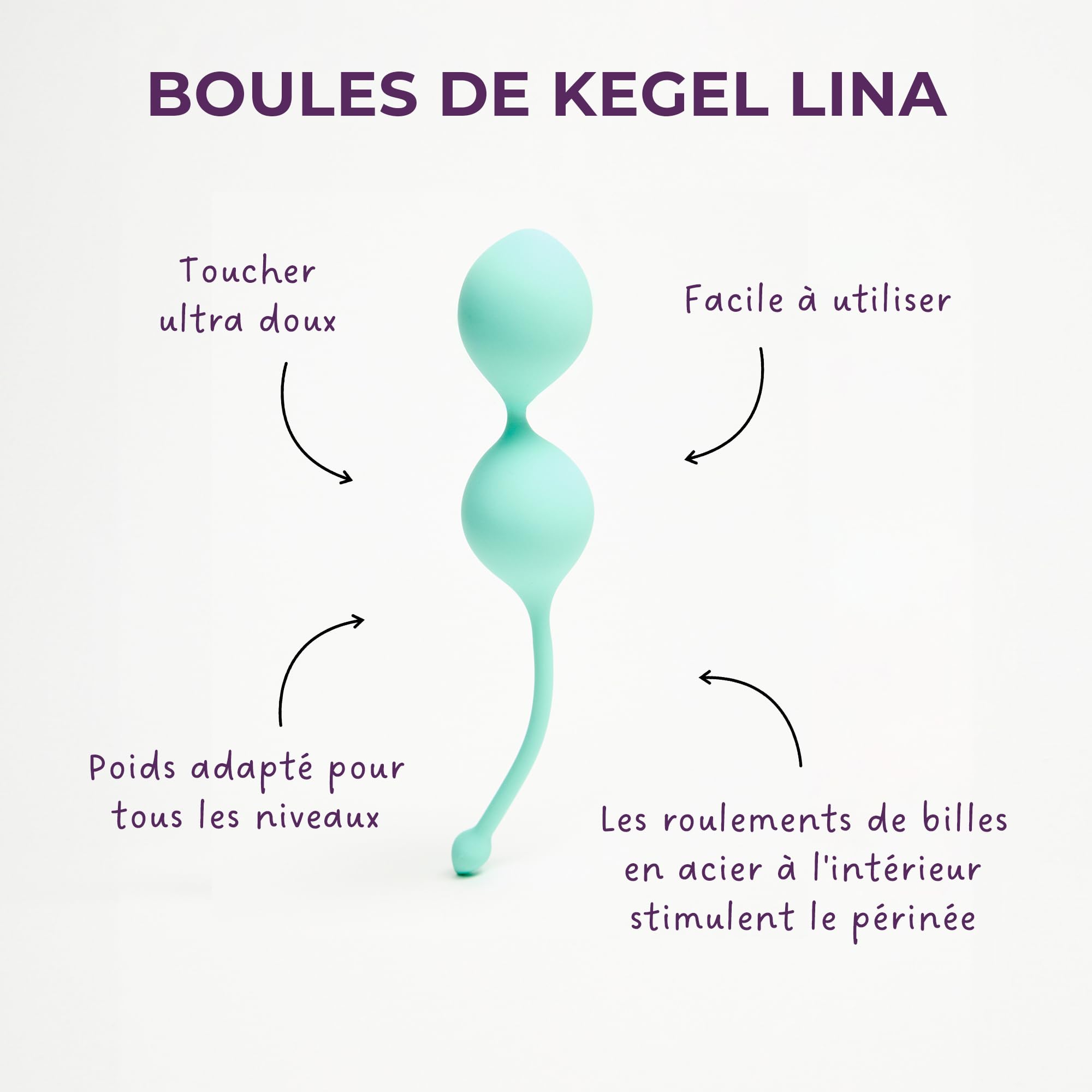 Boules de Kegel Silicone Médical | Rééducation Périnée | Post-Accouchement Incontinence Femme | Love and Care | Renforcement Périnée Femme