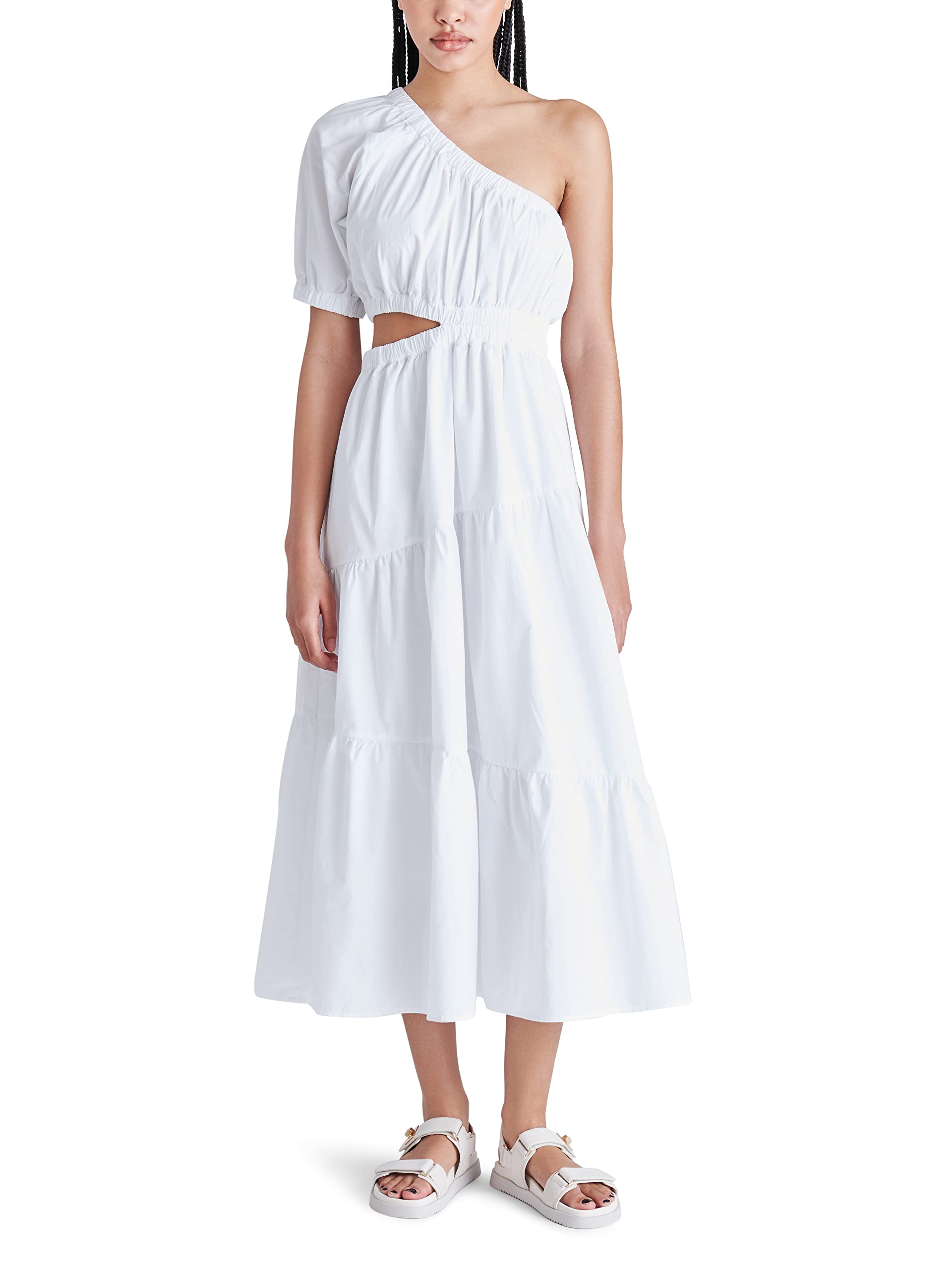 Steve Madden Women's Optic White Apparel Leena Maxi Dress, S