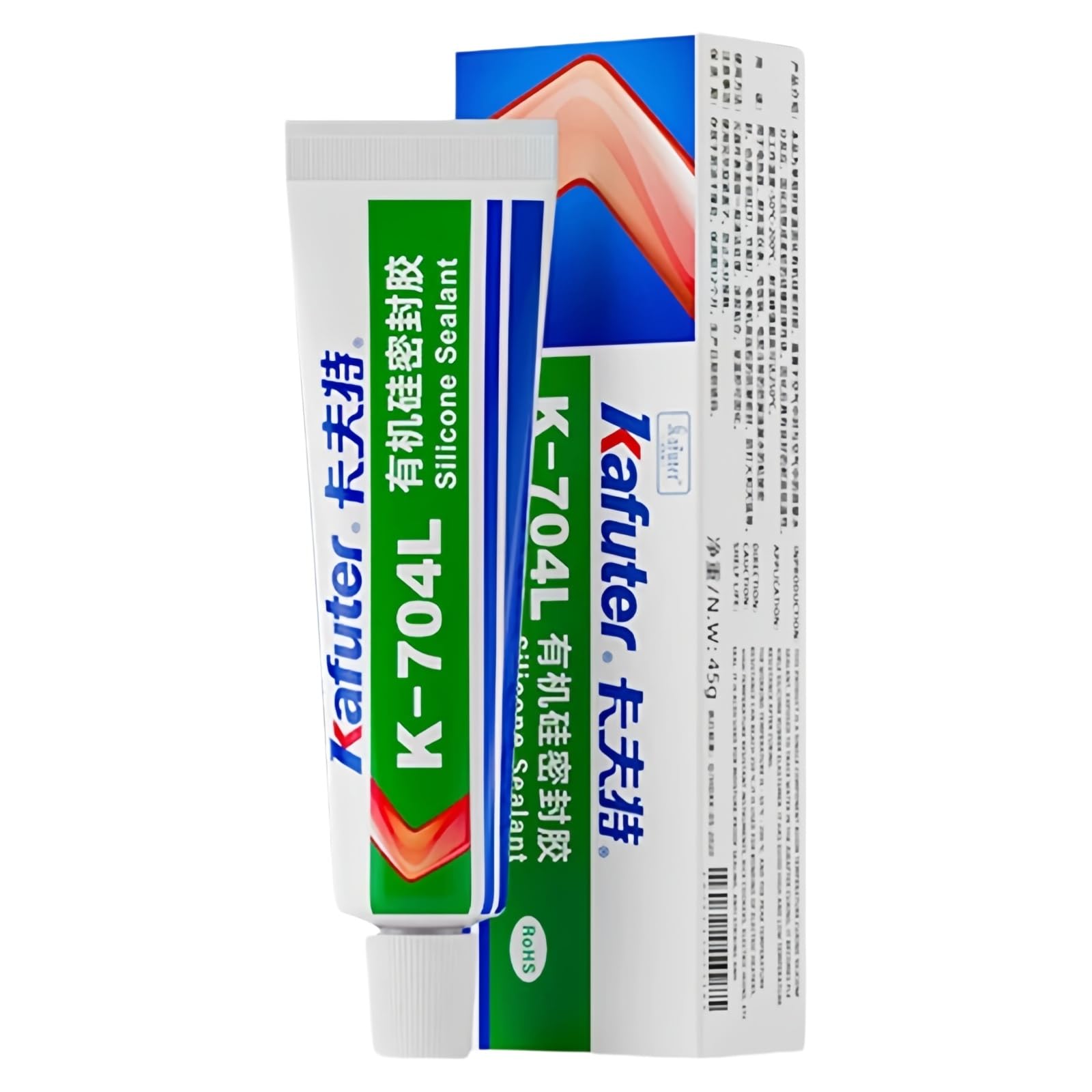 VIDOO 45g Kafuter 704 Silicone Rubber Industrial-Grade Adhesive Strong Bonding Agent for Electronic Component Fixing — Waterproof & Insulating Sealant, K-704L