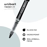 uni-ball Vision Elite Rollerball Pens Fine Point Micro Tip, 0.5mm, Black, 12 Pack – view 2