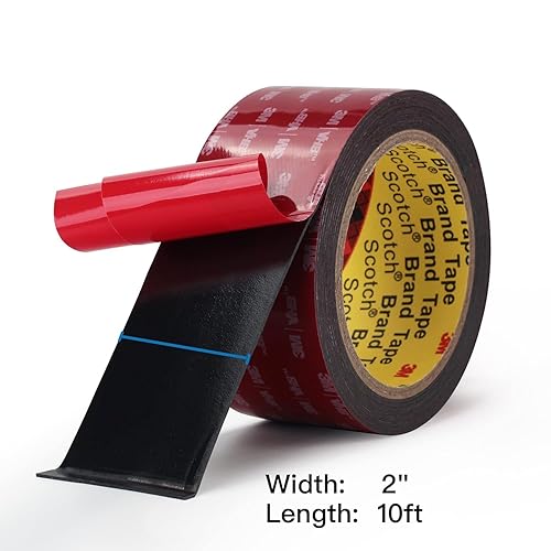 Vista 18 de 3M Cinta de montaje de doble cara 5925 VHB Cinta de espuma negra de alta unión, impermeable, resistente, resistente, cinta adhesiva gruesa de 0.025