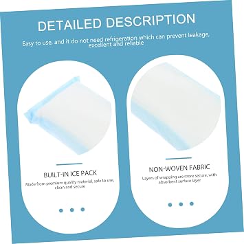 minkissy Mat Needed Refrigeration for Postpartum Contraction No Uterine Sanitary Ice Use, Non-Woven Fabric Cold Compress Pad with Comfortable Use and Relief