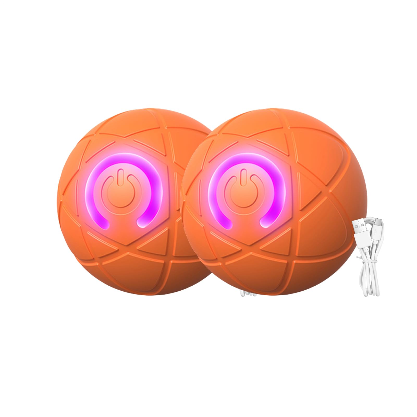 2 PC Interactive Dog Ball, New Automatic Moving Dogs Toy Balls, Electric Smart Self-Moving Pet Toys with LED Light, Automatics Bouncing and Self-Rolling Balles for Puppy Small Medium