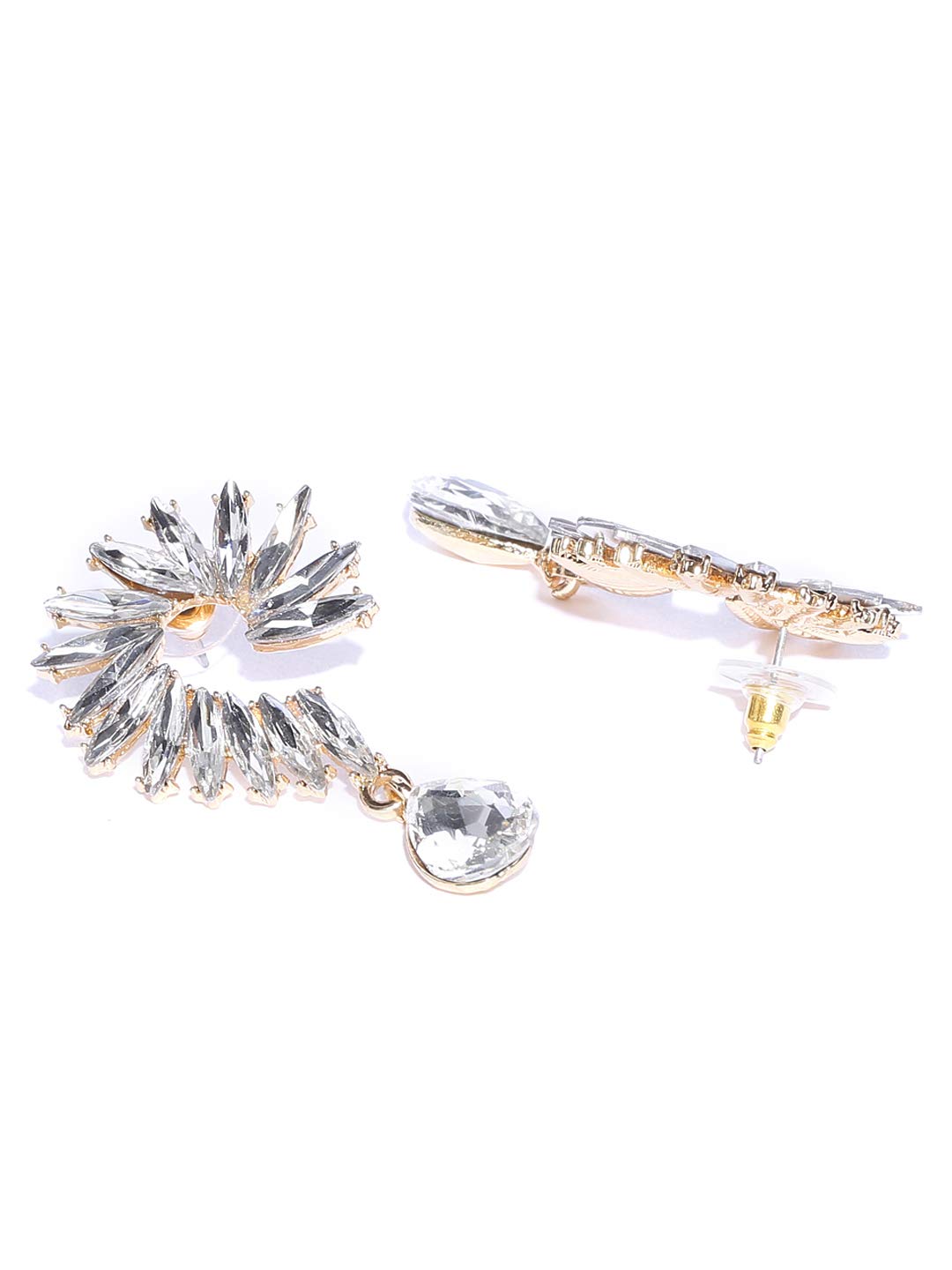 Heart-Shaped Silver Stud Earrings