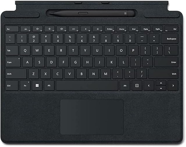 Microsoft Surface Pro 9, 8 or X - Signature Type cover - Black - and Slim Pen 2 - Black - bundle