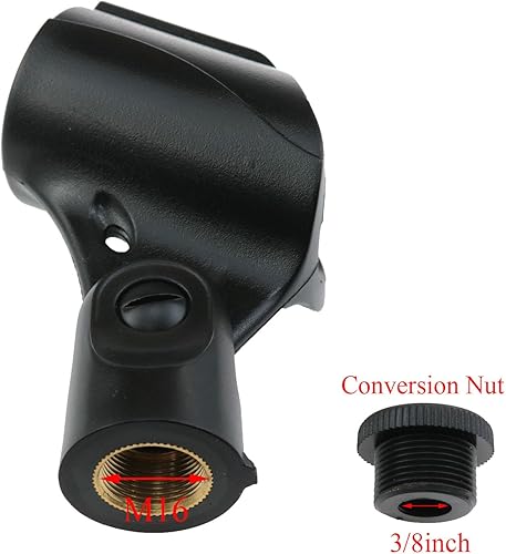 Miniatura 4 de Soporte universal para micrófono Soporte de micrófono para soporte Soporte de micrófono ajustable de 1.12-1.77 pulgadas para micrófonos de mano con