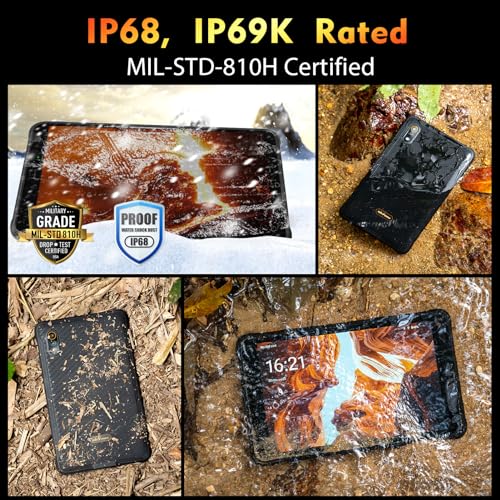 Image of Ulefone Armor Pad Pro Rugged Tablet, Octa Core 16GB + 128GB, 48MP + 32MP, 7650mAh, 8 Inch IP69K Waterproof Tablet, Android 13, Dual Speakers Dual 4G, uSmart Expansion Connector, BT5.2 /GPS /NFC