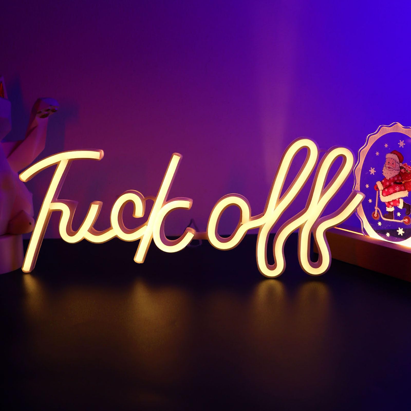 DWOOKENeon Signs, Neon Lights, LED Neon Sign, Battery/USB Operated Neon Lights for Bedroom, Playroom, Art, Decorative Letters, Neon Light Decoration for Bar Party (Warm White)
