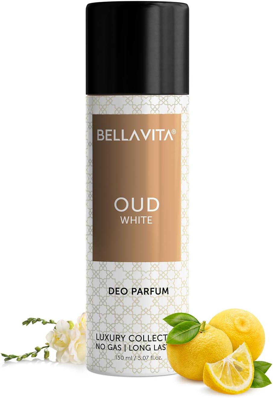 Oud White Body Deo 150ml | Perfume for Man | Gift for Man | No Gas Long Lasting Deodorant | Warm Woody, Fresh Citrus & Subtle Tobacco Notes