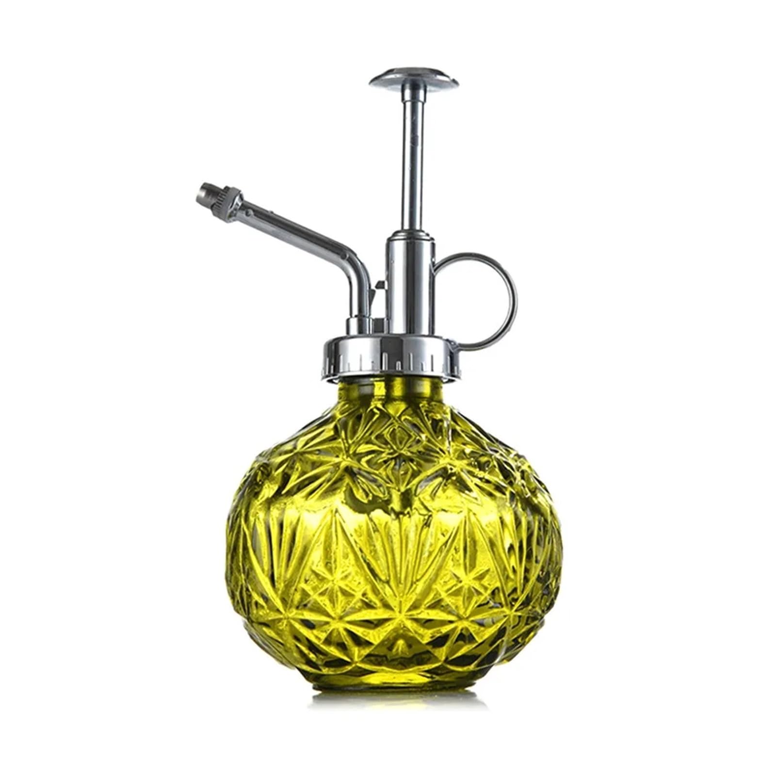 240ML Plant Sprinkler Kettle Embossed Glass Colored Watering Can Push-type High Atomization Nozzle Spray Bottle For Plant