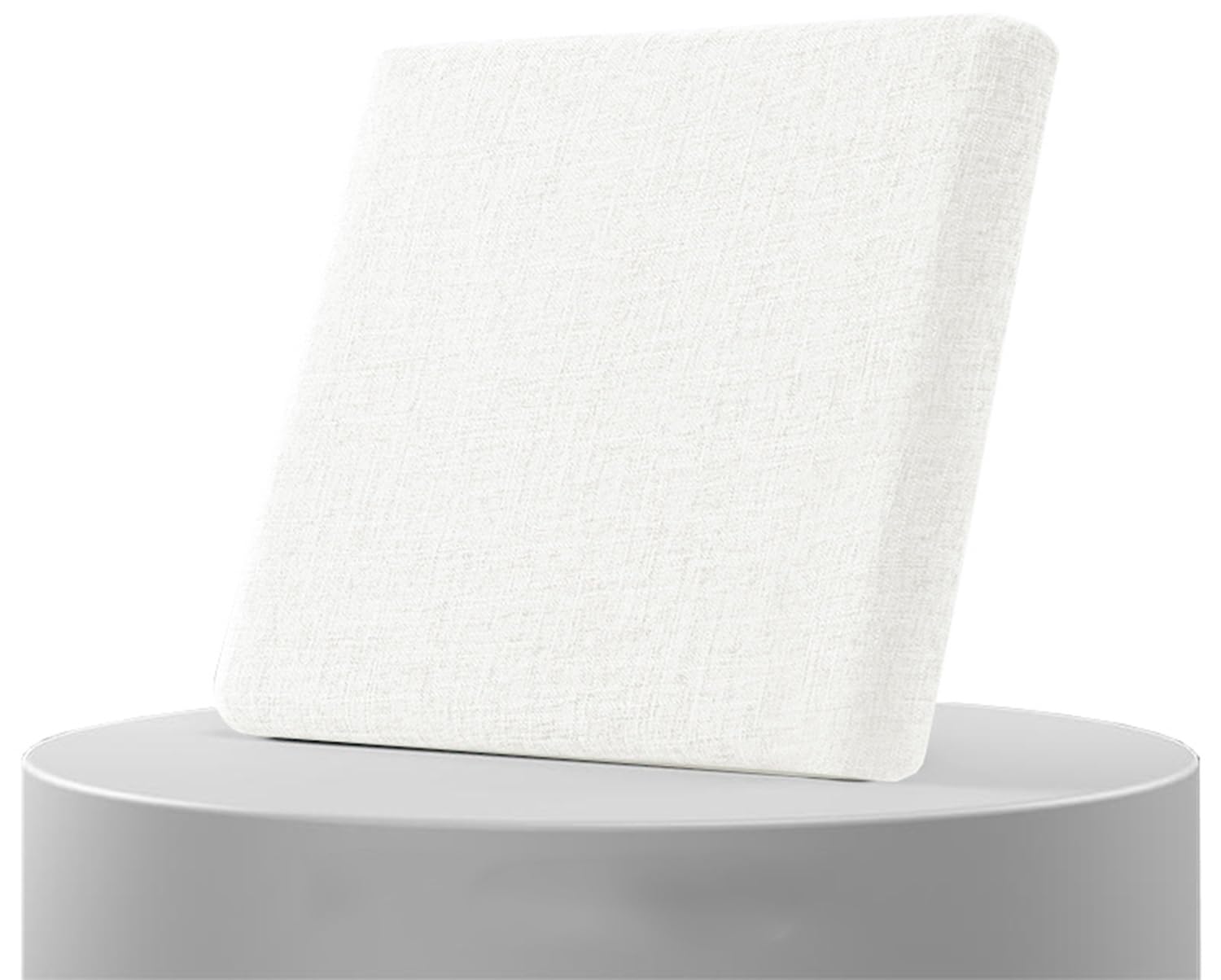 Coussin de chaise de bureau carré en lin blanc pour salle à manger et cuisine