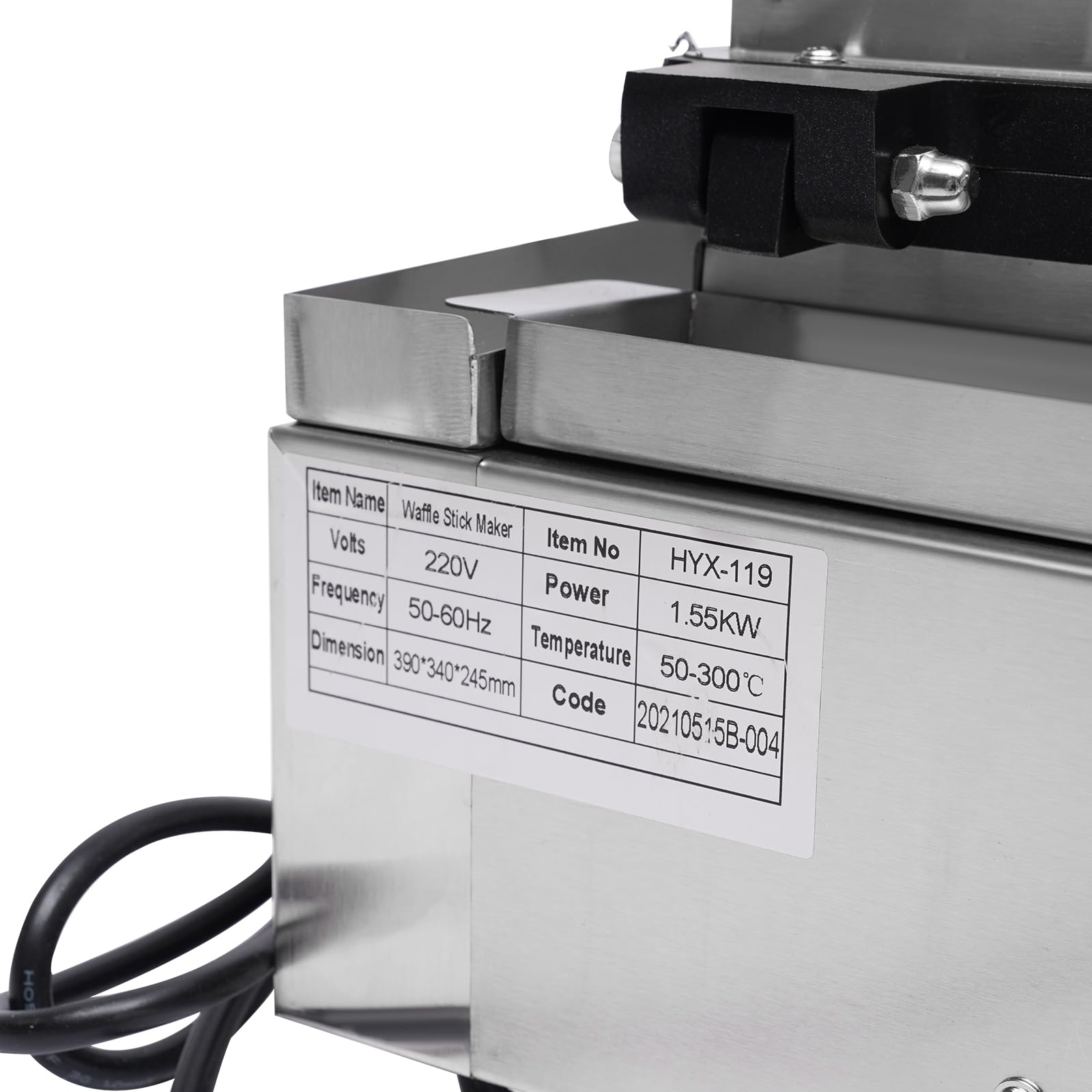 Waffeleisen Waffelgerät Waffle, 6 Würstchen Hot Dog Maker Kommerzielle NonStick Waffeleisen Maschine mit Zeitschaltuhr und Temperaturanpassung