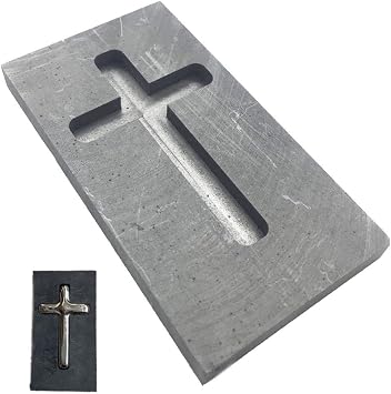 Cast Ingot Mould Cross Shape Graphite Crucible Mold Ink Ink Crucible High Density Graphite Mold Gold Silver Ingot Mold for Jewelry Craft