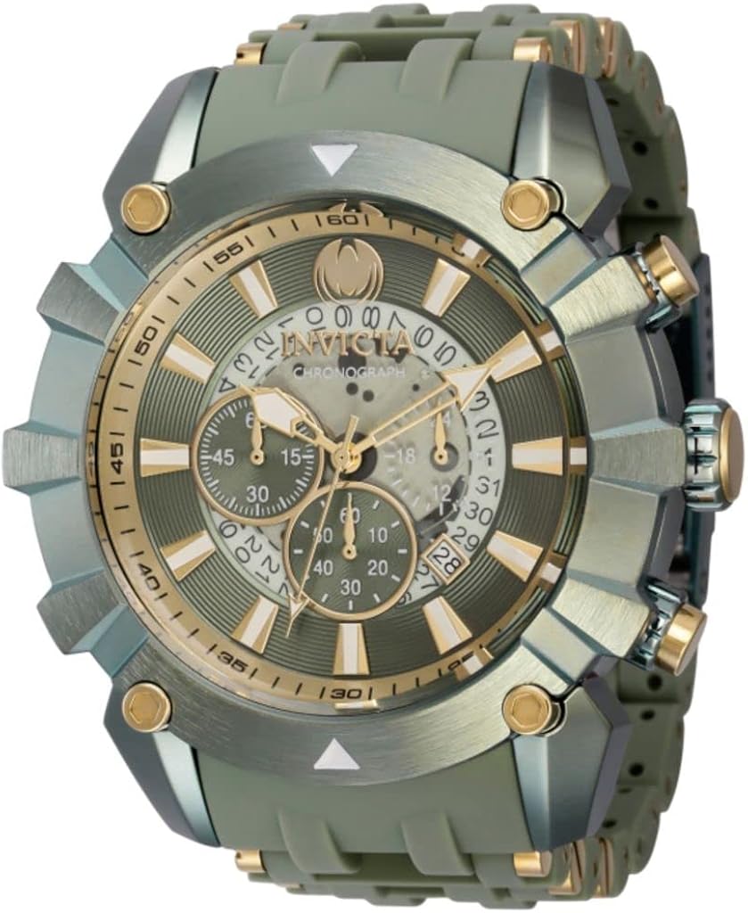 Invicta Sea Spider Quartz Chrono Reloj Esqueletizado Verde 38Mm, Verde
