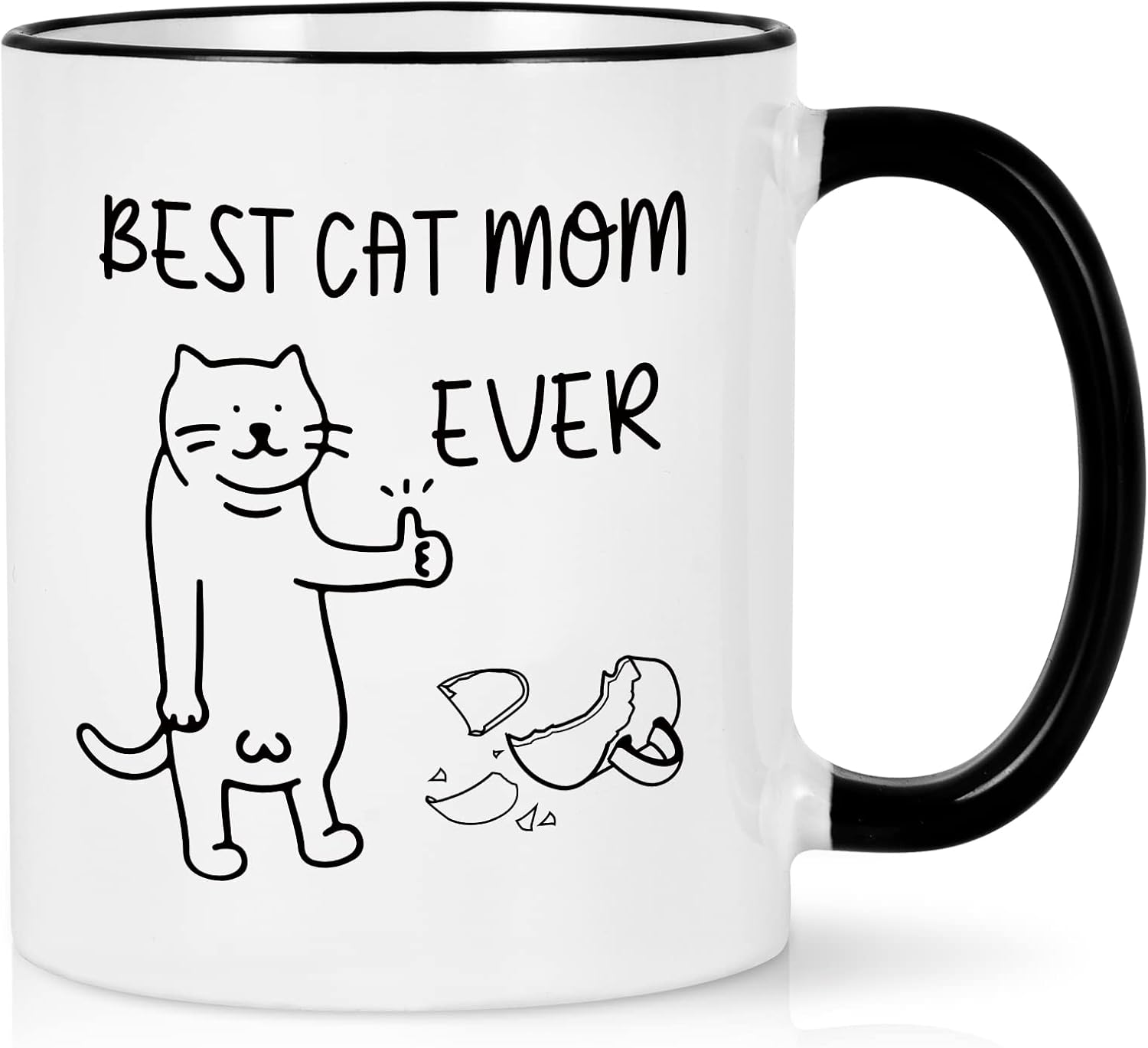 Cabtnca Cat Mom Gifts for Women, Best Cat Mom Ever Coffee