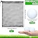 Kqcibz 100 Pcs Training Golf Balls Hollow Golf Plastic Ball with Mesh Drawstring Storage Bags for Training, White