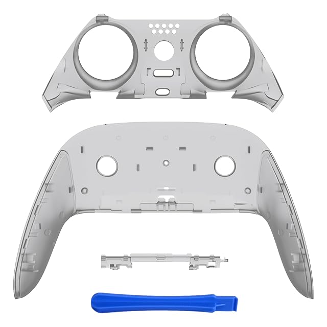 eXtremeRate Top Bottom Decorative Trim Shell Compatible with ps5 Edge Controller DIY Replacement Front Back Clip Shell Custom