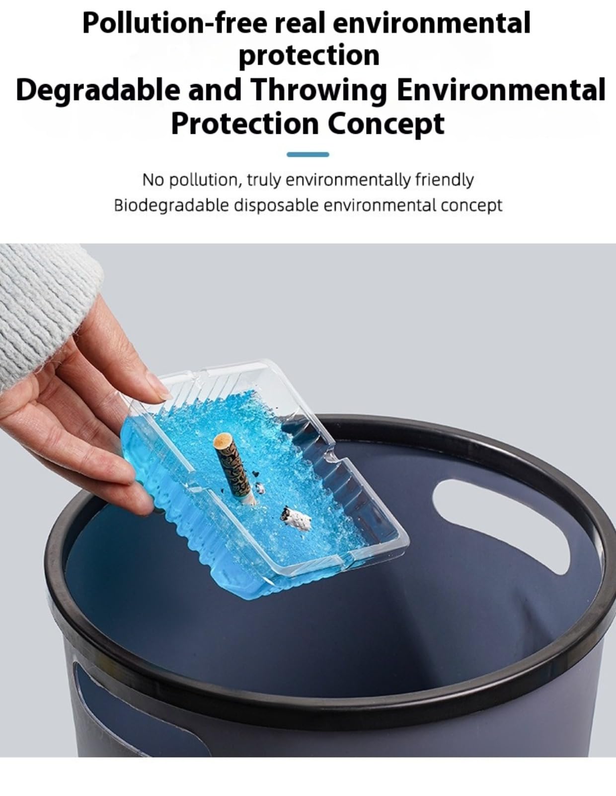 Genérico Cenicero desechable para Exterior, 50cenicero desechable con Pasta para Fumar, cenicero portátil pequeño para Apagar rápidamente los Cigarrillos, cenicero para Exterior