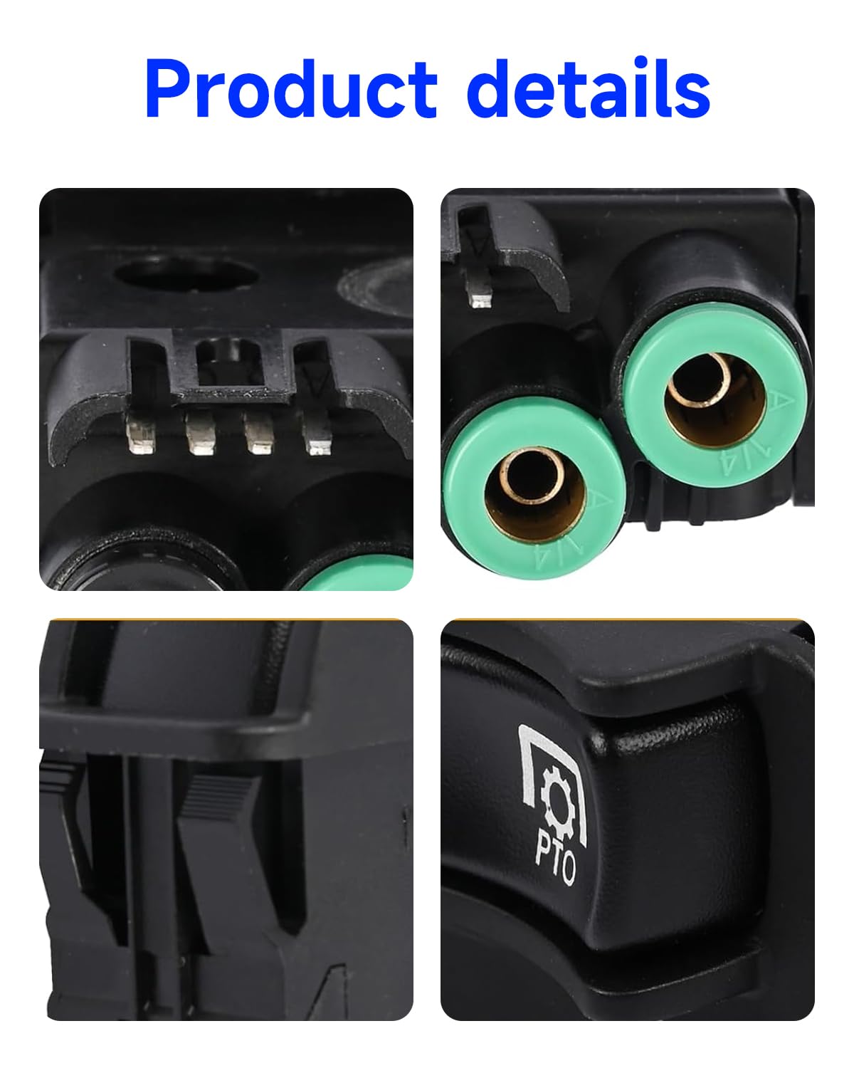 Air Suspension Paddle Valve Switch Compatible with Peterbilt Air Rocker Valve PTO Control Switch G90-6022-004BN, Air Rocker Valve PTO Control