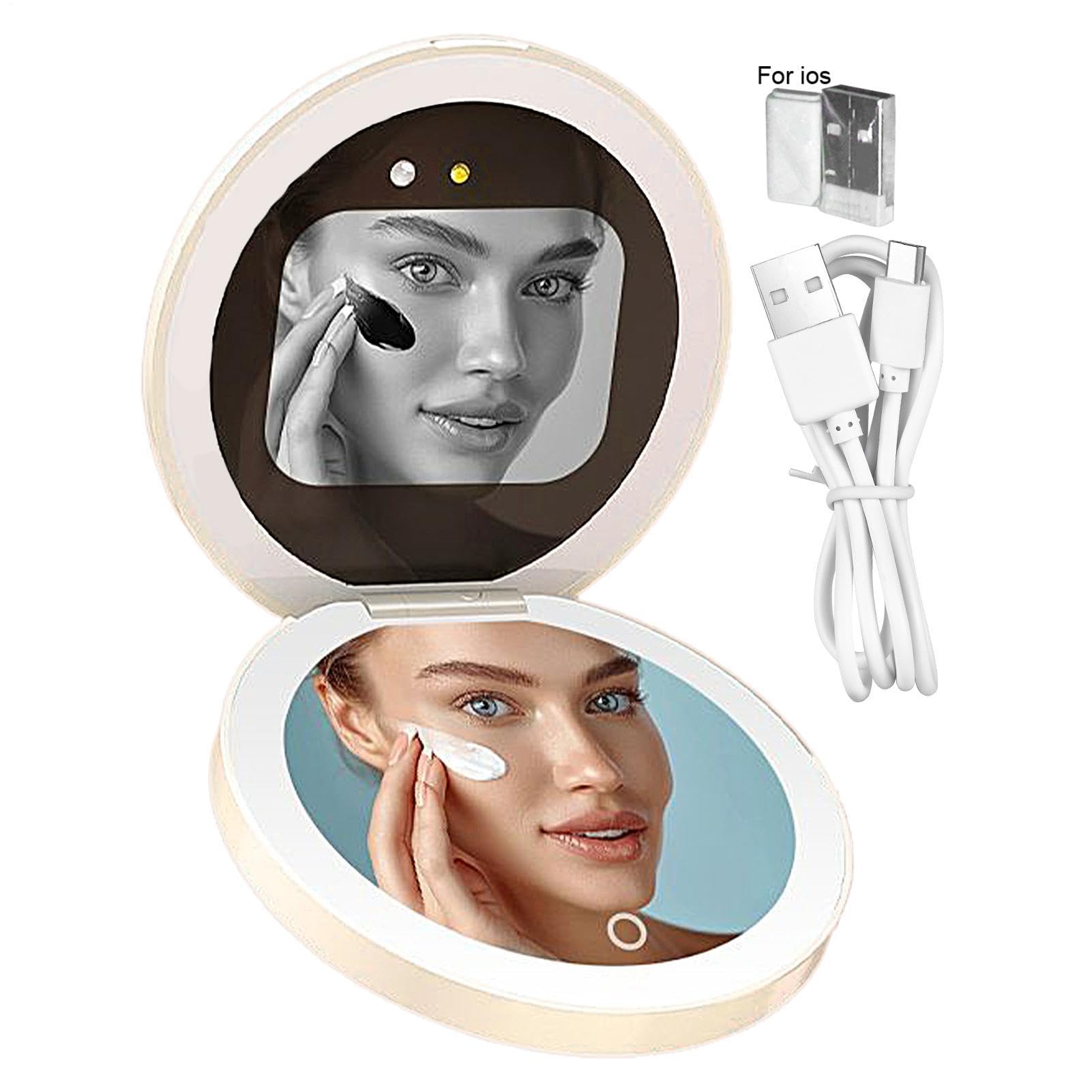 Caméra UV crème solaire et miroir LED compact haute précision de voyage