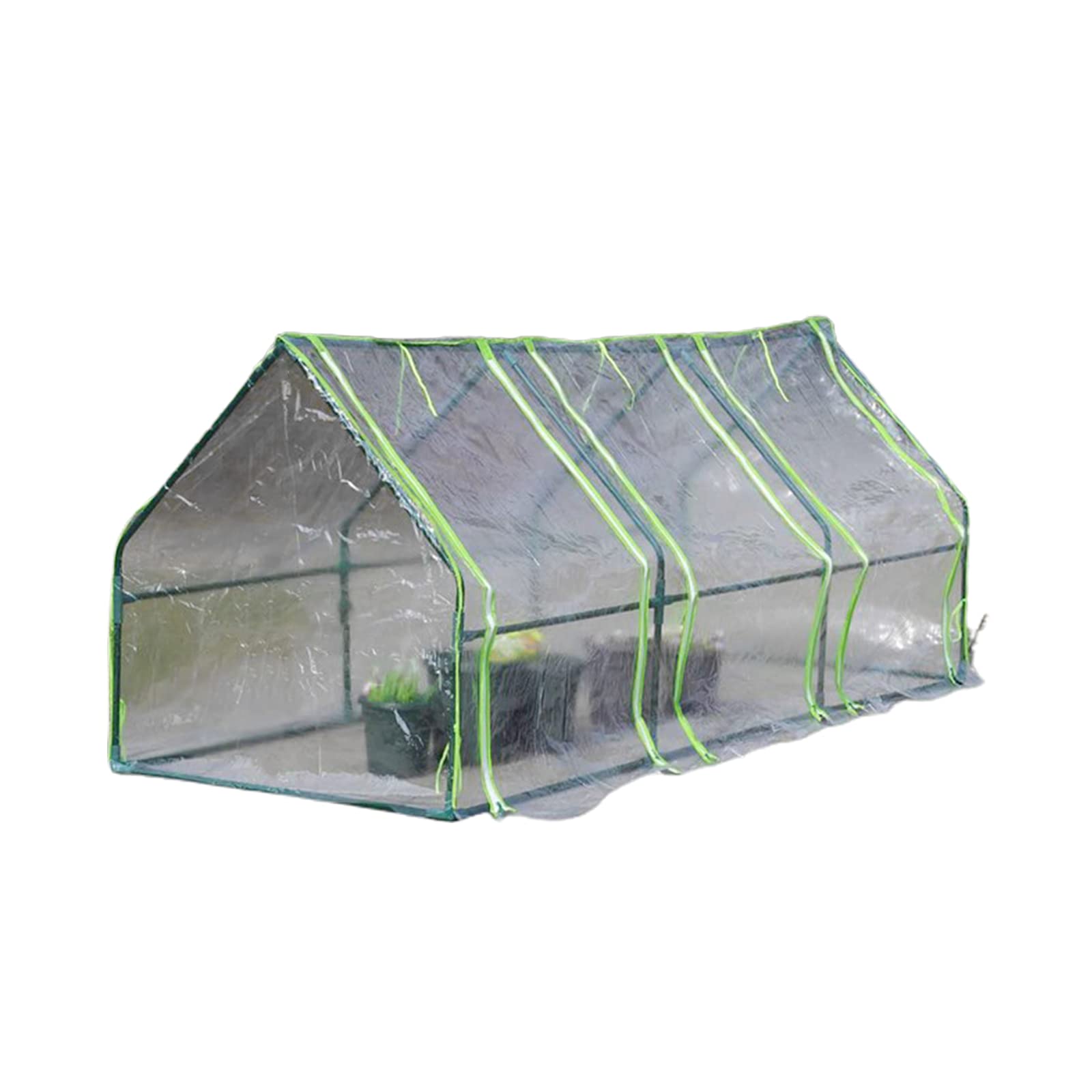 Funda de repuesto para invernadero, cubierta transparente de invernadero con cremallera enrollable, cubierta protectora transparente impermeable para plantas para exteriores