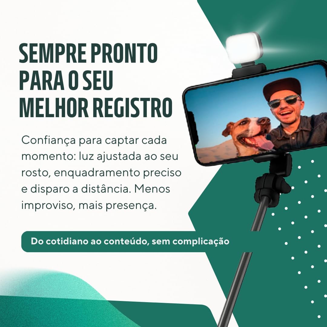 Bastão De Selfie Com Luz Led Tripé Para Celular 360º Dobrável Pau De Selfie Bluetooth Controle Remoto 3 em 1 Câmera Selfie stick Bastão De Selfie Com Luz Led Tripé Para Celular 360º Dobrável Pau De Selfie Bluetooth Controle Remoto 3 em 1 Câmera Selfie stick