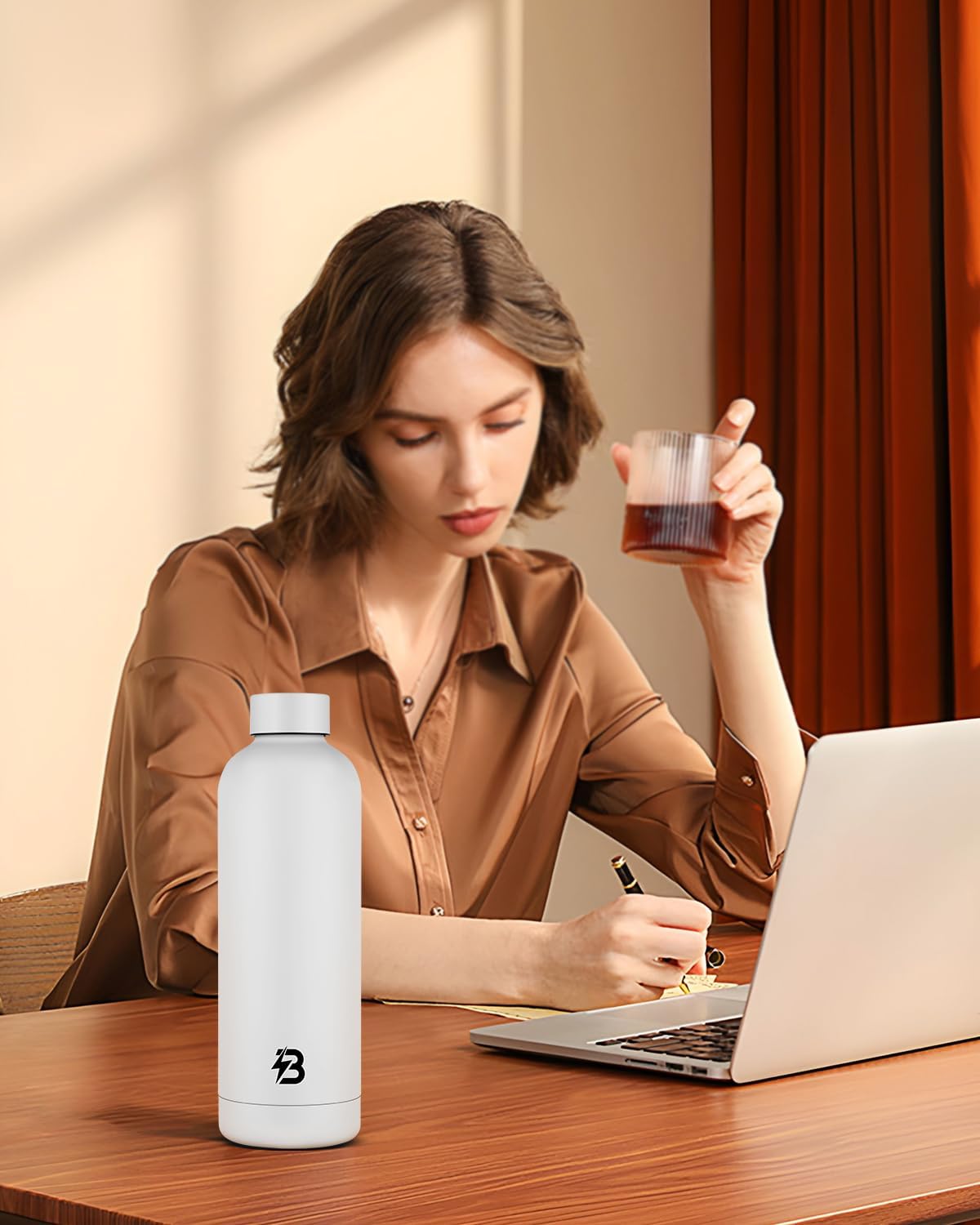 Insulated Water Bottle with Lid, 25 oz Reusable Leak-Proof Metal Stainless Steel Water Bottles for Travel, Sports, Gym, Outdoor (White) - Image 7