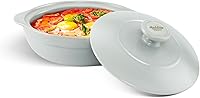 Vista 1 de MINH LONG - Horno holandés de porcelana de 1 cuarto de galón con tapa, sin plomo ni cadmio, apto para horno hasta 482 °F, retención de calor, olla