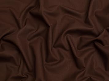 Minerva Crafts Woven Cotton Fabric Chocolate - per Yard