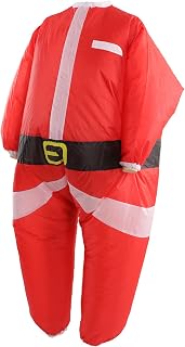 Roupa inflável de Papai Noel, roupa de Papai Noel amplamente utilizada, bomba alimentada por bateria, atraente para menos de 100 kg