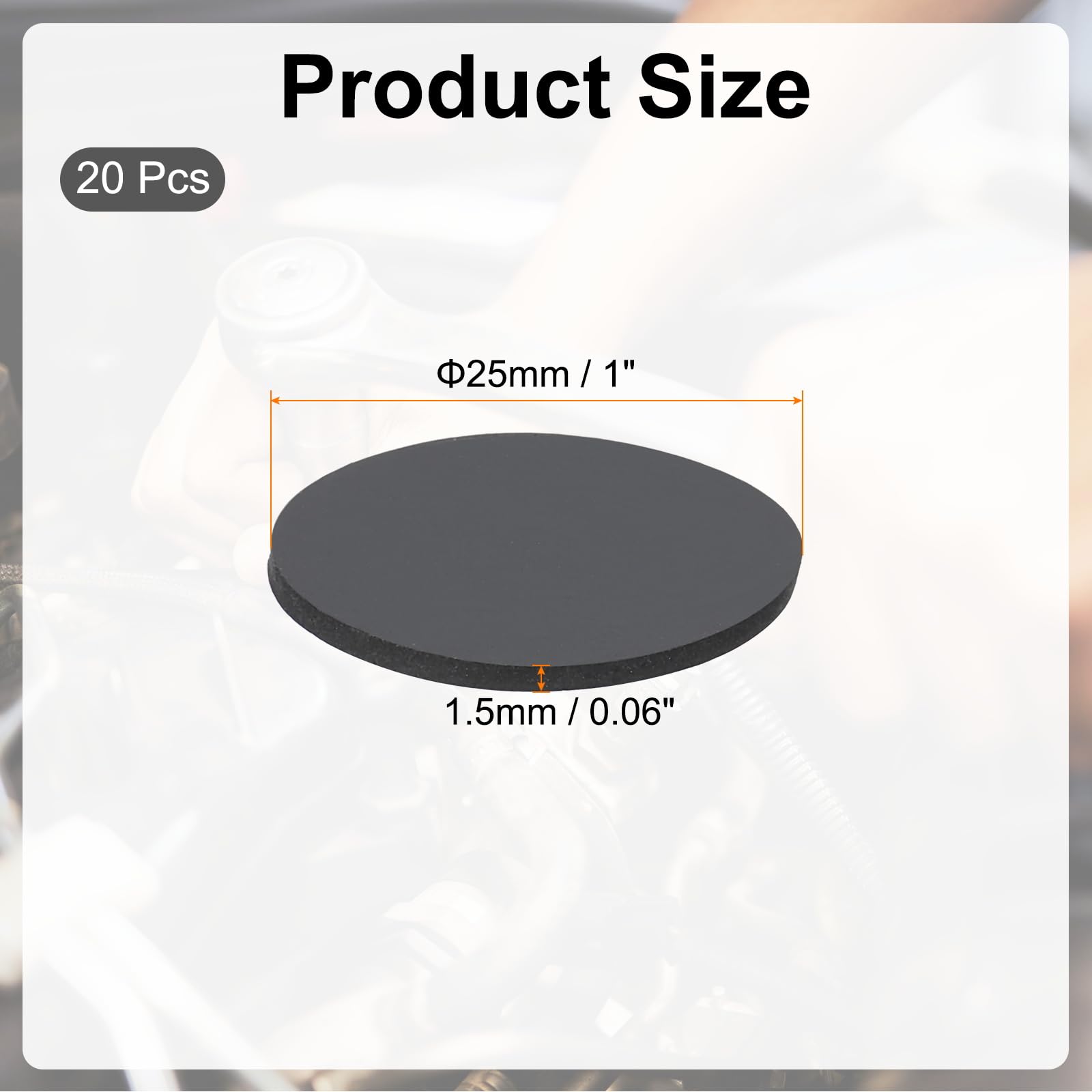 PATIKIL Rubber Solid Discs Washers - Image 2