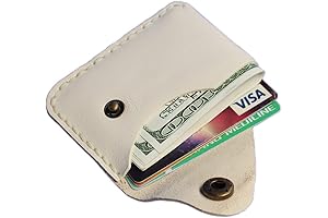 Leather Minimalist Slim Credit Card Case Holder for Covered Snap Full Protection